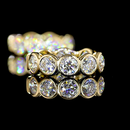 1.98 CTTW Round Lab Diamond Huggies Earring (E Color and VS Clarity)