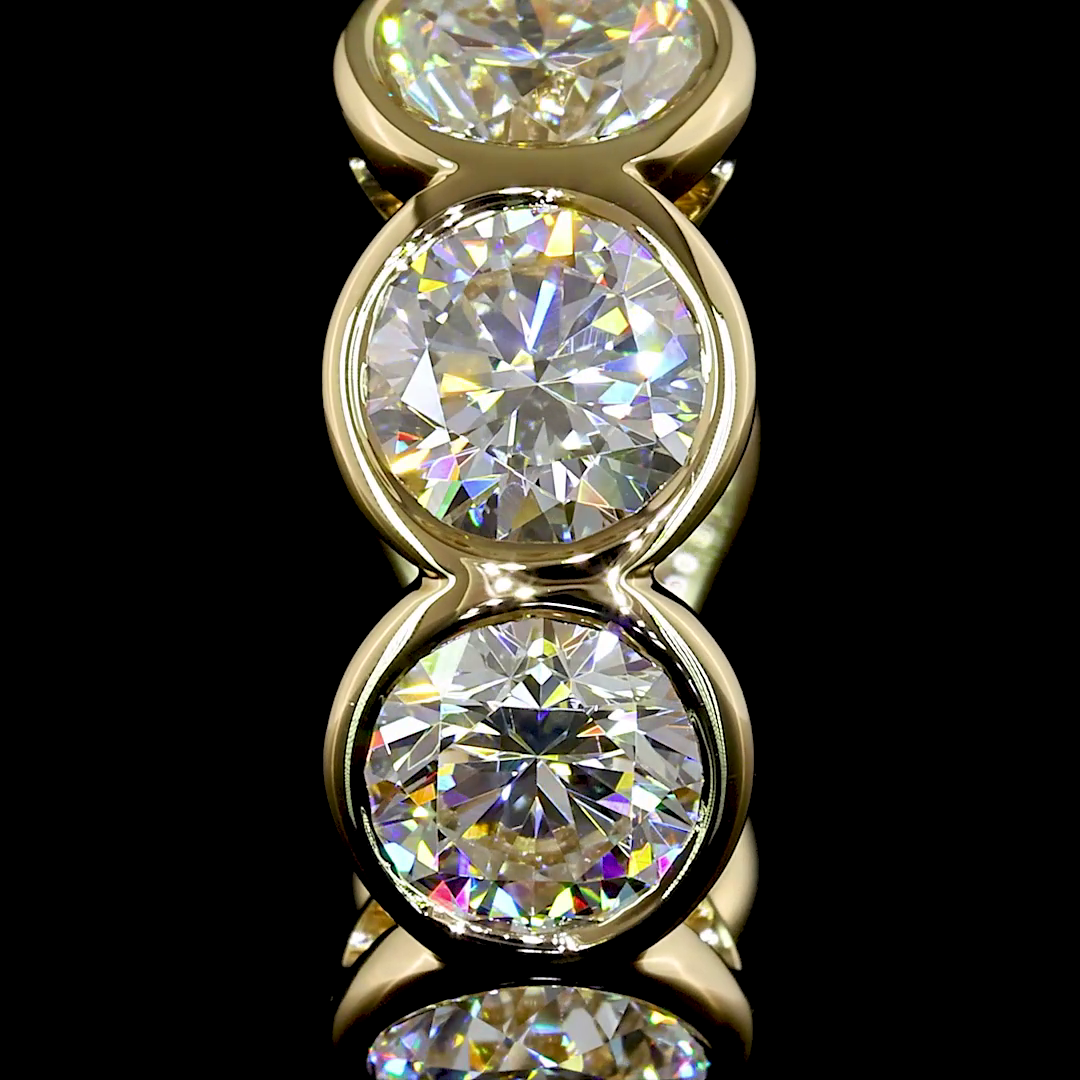 3.45 CTTW Round Lab Diamond Huggies Earring (E Color and VS Clarity)