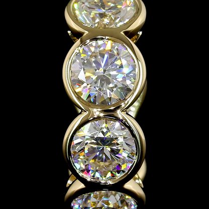 3.45 CTTW Round Lab Diamond Huggies Earring (E Color and VS Clarity)