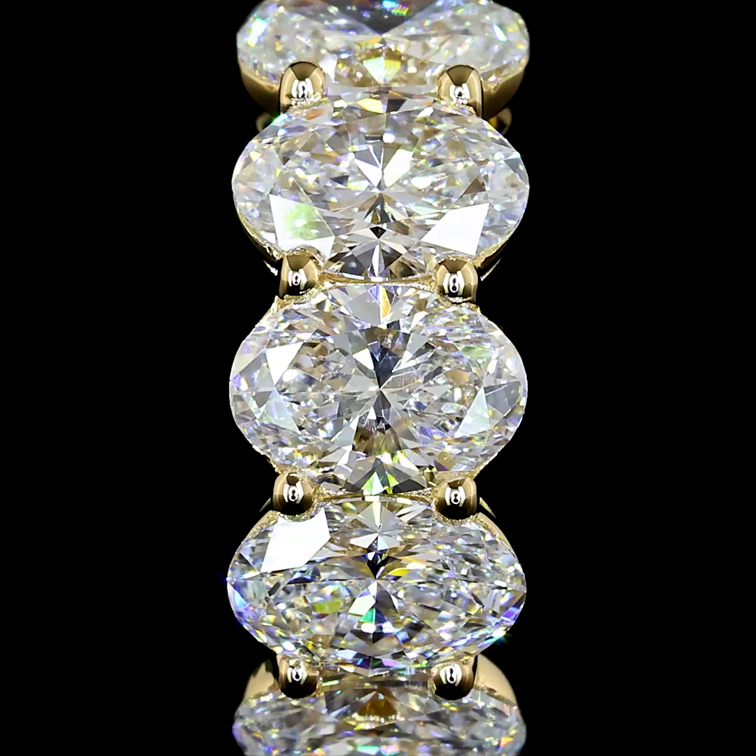 2.02 CTTW Oval Lab Diamond Huggies Earring (E Color and VS Clarity)