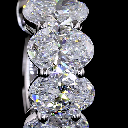 3.59 CTTW Oval Lab Diamond Huggies Earring