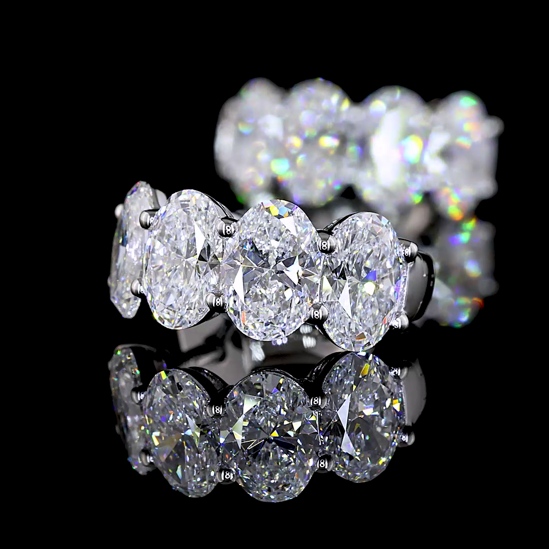 3.59 CTTW Oval Lab Diamond Huggies Earring