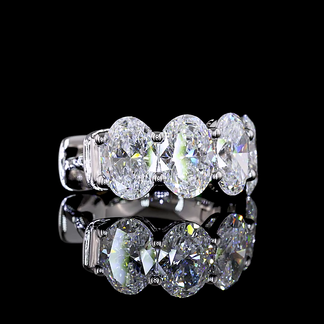 3.59 CTTW Oval Lab Diamond Huggies Earring