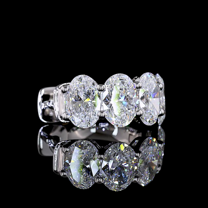 3.59 CTTW Oval Lab Diamond Huggies Earring