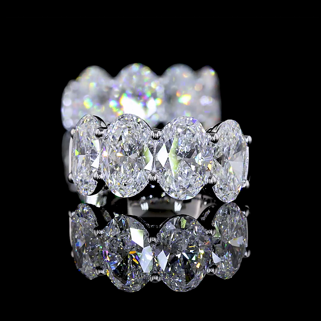 5.19 CTTW Oval Lab Diamond Huggies Earring