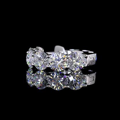 1.87 CTTW Round Lab Diamond Huggies Earring 14.72mm 14k White Gold E Color and VS/VS2 Clarity jewelry-spot-usa