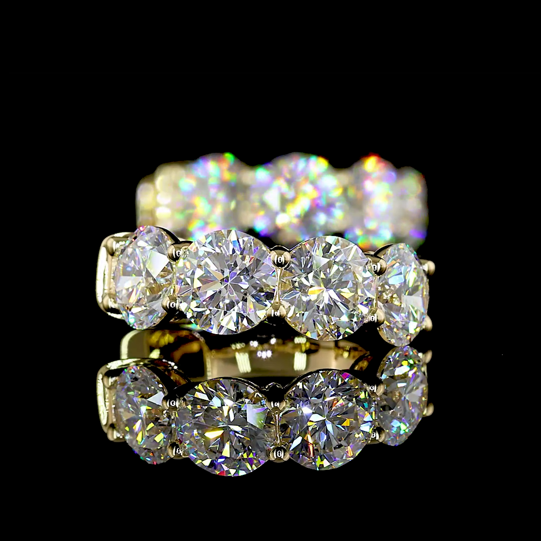 3.44 CTTW Round Lab Diamond Huggies Earring (E Color and VS2 Clarity)