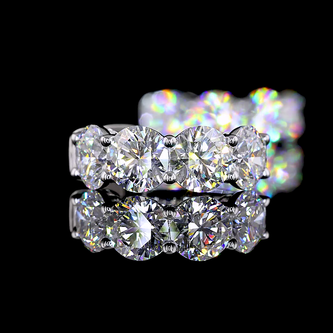 5.07 CTTW Round Lab Diamond Huggies Earring 14k White Gold E Color and VS Clarity jewelry-spot-usa