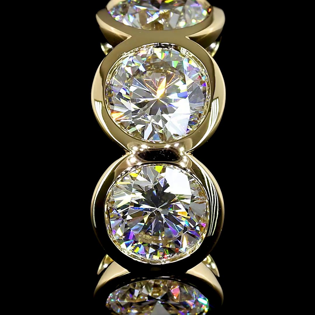 3.70 CTTW Round Lab Diamond Huggies Earring 16.23mm 14k Yellow Gold E Color and VS Clarity jewelry-spot-usa