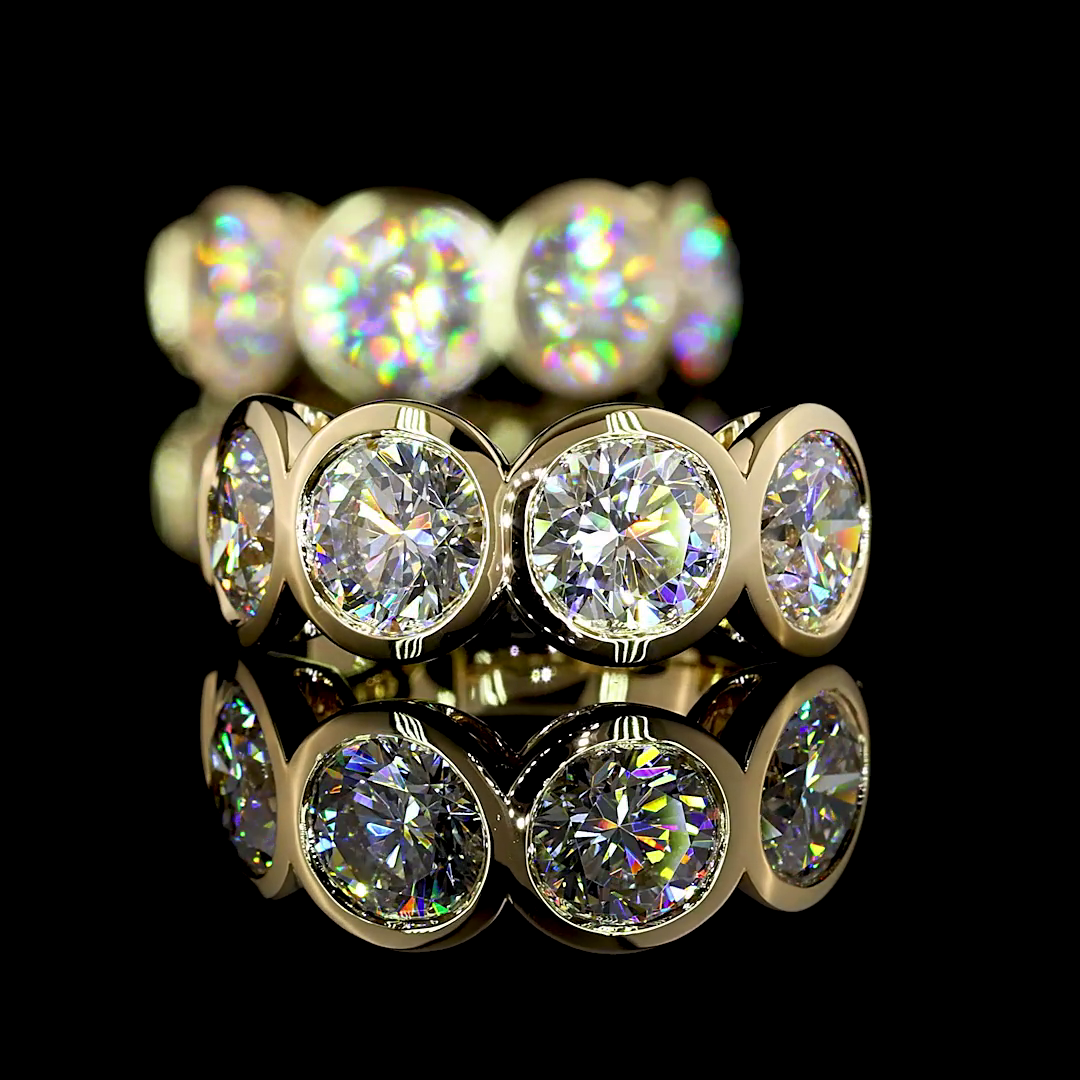 3.70 CTTW Round Lab Diamond Huggies Earring 16.23mm 14k Yellow Gold E Color and VS Clarity jewelry-spot-usa