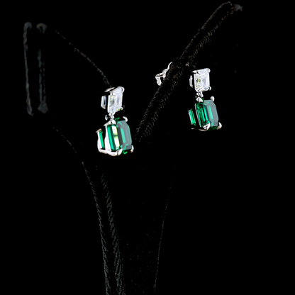 5.75 CTTW Asscher Lab Diamond Hanging Earring (VS Clarity)