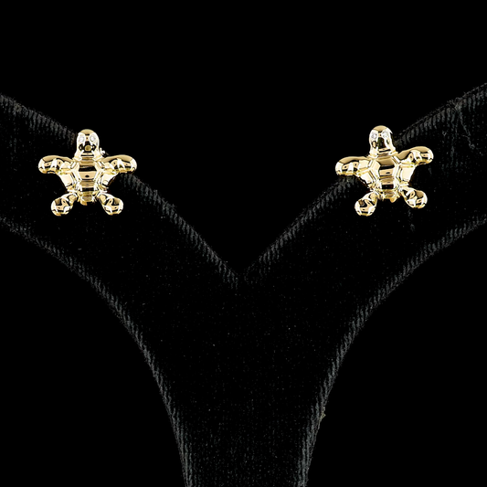 0.03 CTTW Round Lab Diamond Symbol Earring 18k Yellow Gold F Color and VS2 Clarity jewelry-spot-usa
