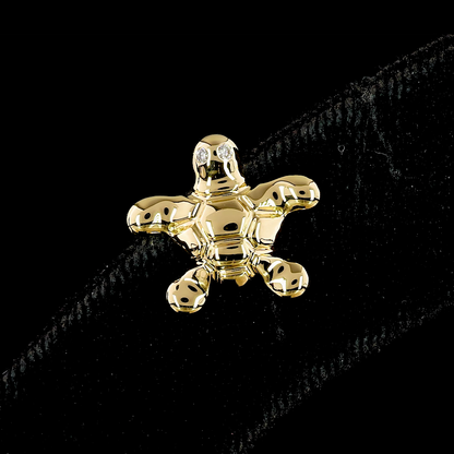 0.03 CTTW Round Lab Diamond Symbol Earring 18k Yellow Gold F Color and VS2 Clarity jewelry-spot-usa