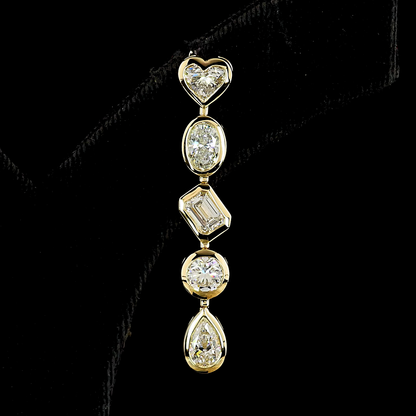 5.11 CTTW MIX Lab Diamond Hanging Earring 14k Yellow Gold E Color and VS Clarity jewelry-spot-usa