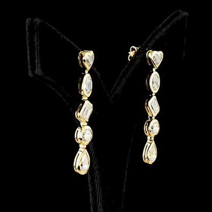 5.11 CTTW MIX Lab Diamond Hanging Earring 14k Yellow Gold E Color and VS Clarity jewelry-spot-usa
