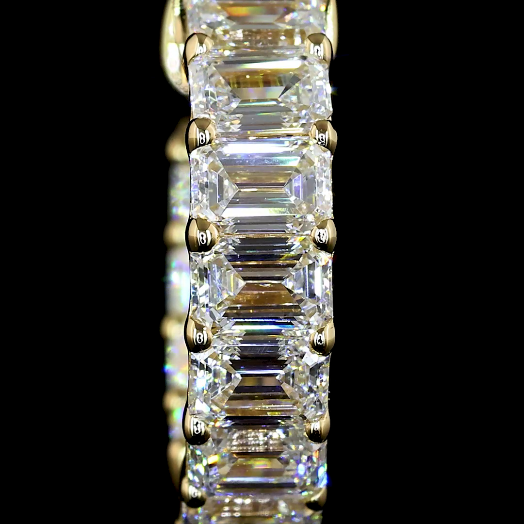 1.96 CTTW Emerald Lab Diamond Huggies Earring 13.64mm 14k Yellow Gold F/E Color and VS1/VS Clarity jewelry-spot-usa