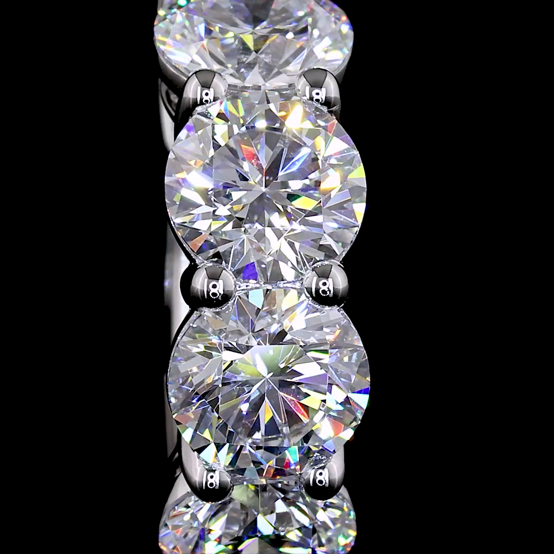 2.99 CTTW Round Lab Diamond Huggies Earring (E Color and VS Clarity)