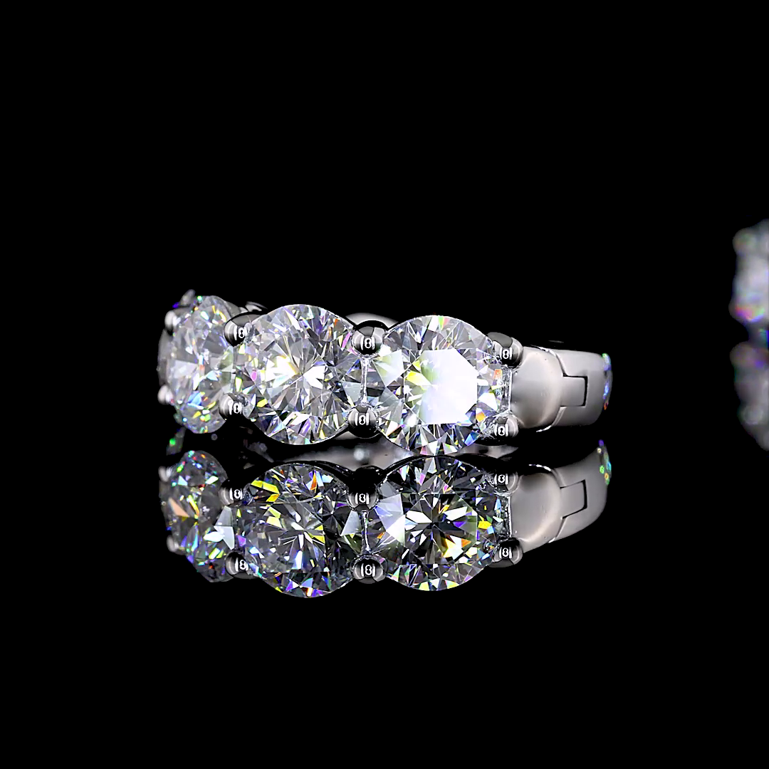 2.99 CTTW Round Lab Diamond Huggies Earring (E Color and VS Clarity)