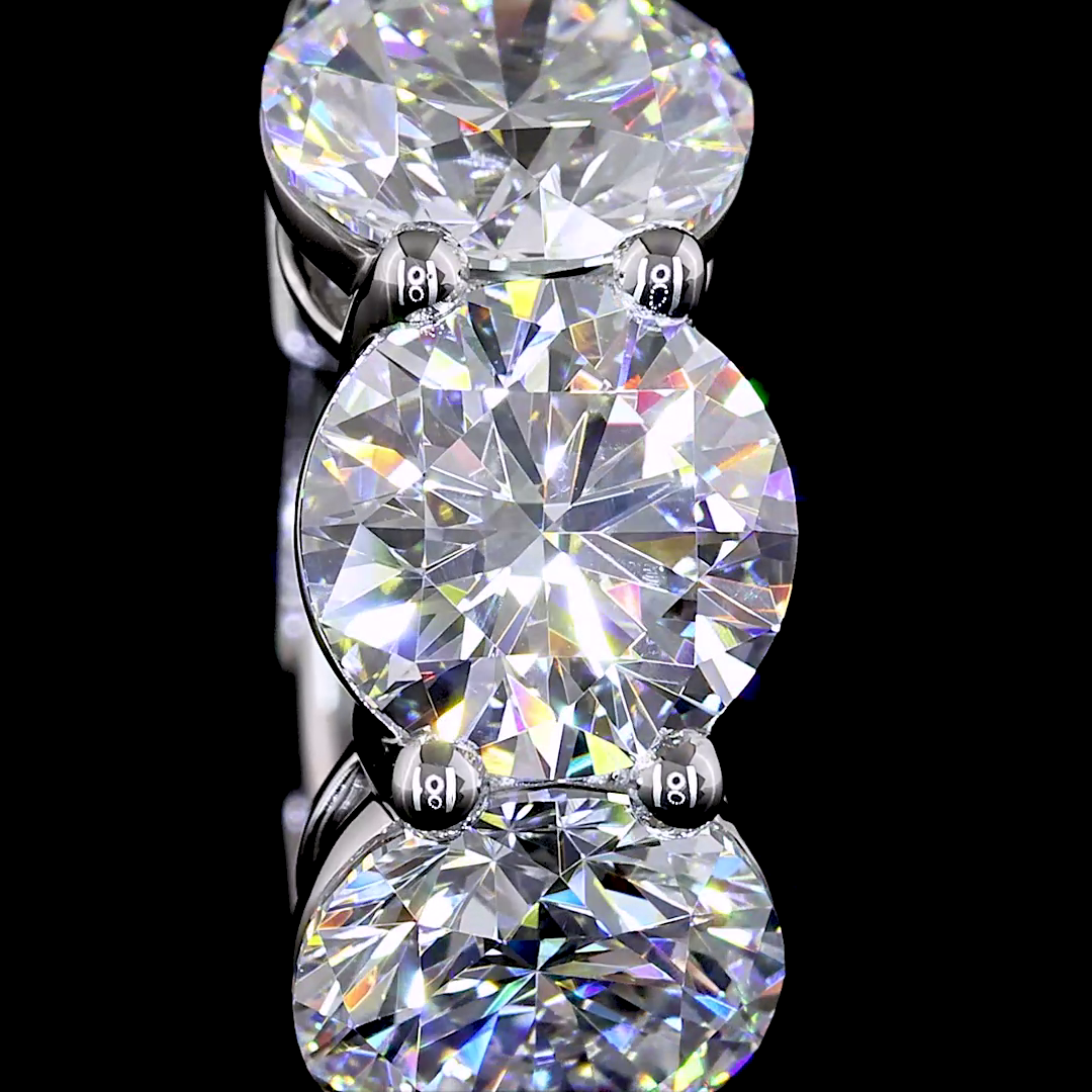 6.19 CTTW Round Lab Diamond Huggies Earring 19.25mm 14k White Gold E Color and VVS2 Clarity jewelry-spot-usa