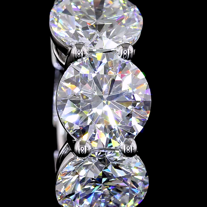 6.19 CTTW Round Lab Diamond Huggies Earring 19.25mm 14k White Gold E Color and VVS2 Clarity jewelry-spot-usa