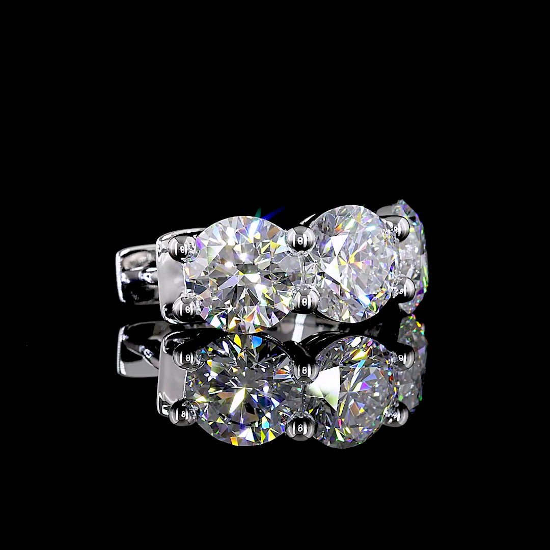 6.19 CTTW Round Lab Diamond Huggies Earring 19.25mm 14k White Gold E Color and VVS2 Clarity jewelry-spot-usa