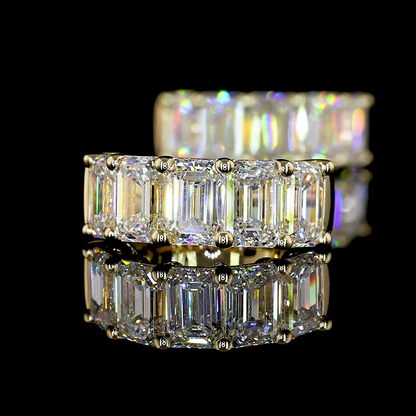 3.29 CTTW Emerald Lab Diamond Huggies Earring 14.9mm 14k Yellow Gold E Color and VS2 Clarity jewelry-spot-usa