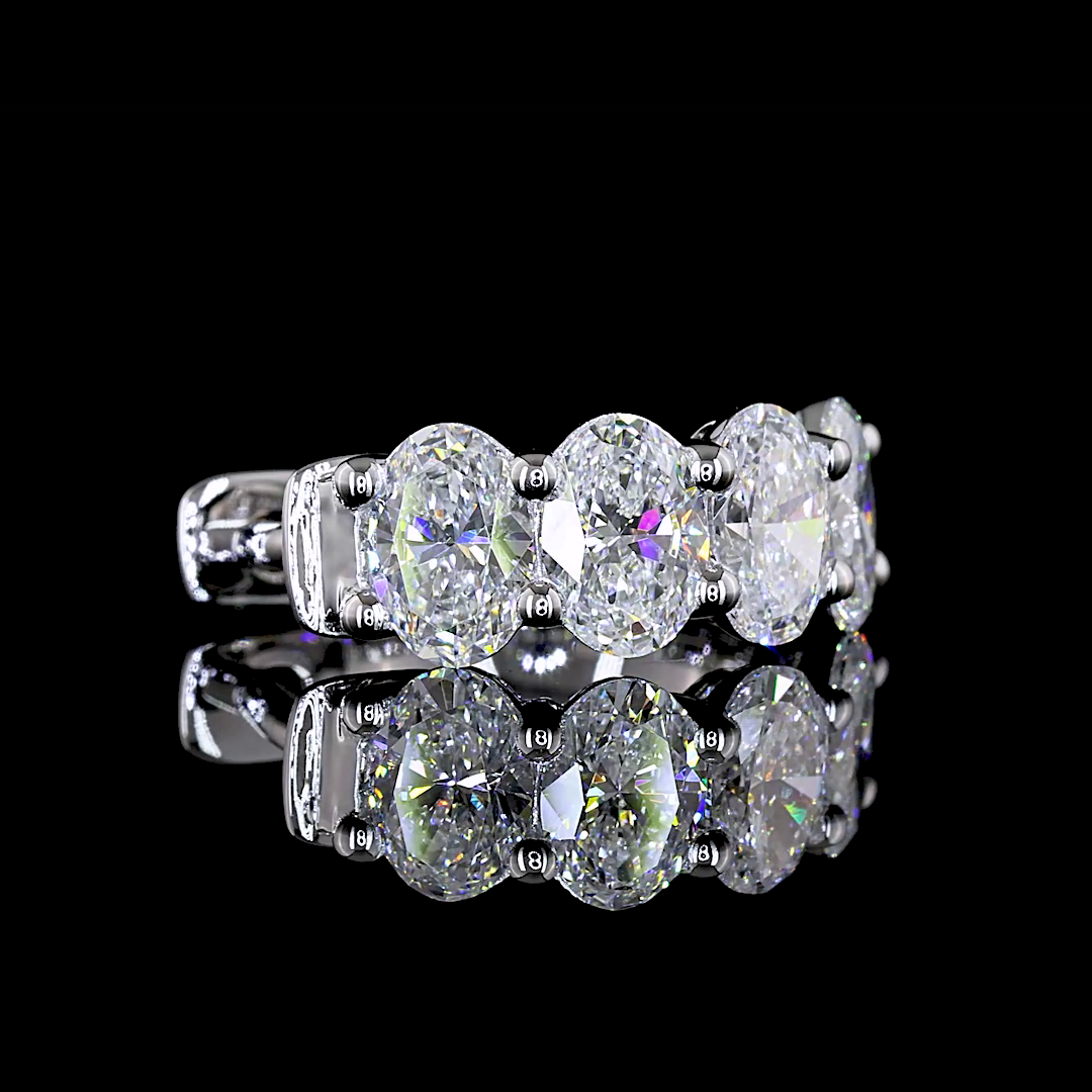 2.01 CTTW Oval Lab Diamond Huggies Earring 15.15mm 14k White Gold E Color and VS Clarity jewelry-spot-usa