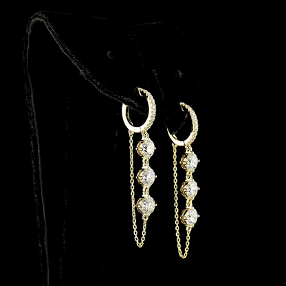 3.41 CTTW Round Lab Diamond Huggies Earring