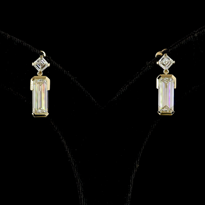 4.79 CTTW MIX Lab Diamond Hanging Earring 14k Yellow Gold F Color and VVS2 Clarity jewelry-spot-usa