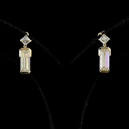 4.79 CTTW MIX Lab Diamond Hanging Earring 14k Yellow Gold F Color and VVS2 Clarity jewelry-spot-usa