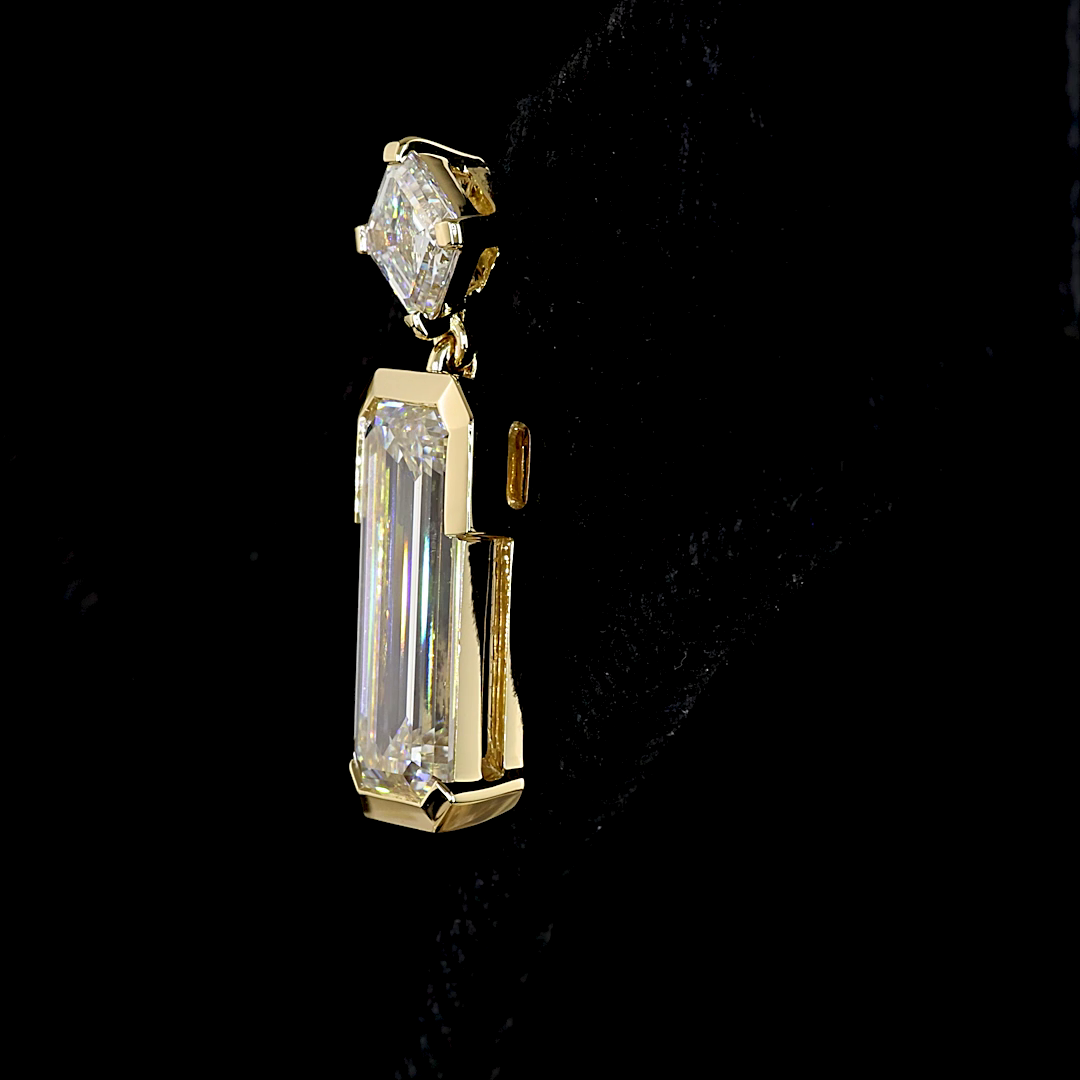 4.79 CTTW MIX Lab Diamond Hanging Earring 14k Yellow Gold F Color and VVS2 Clarity jewelry-spot-usa