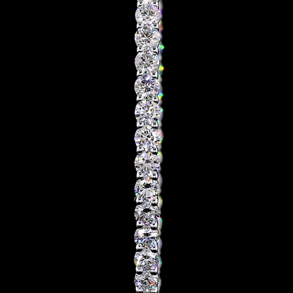 3.84 CTTW Round Lab Diamond Hoops Earring 44.36mm 14k White Gold (E Color and VS Clarity)