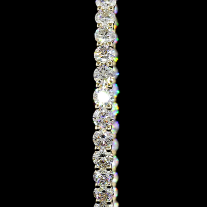6.91 CTTW Round Lab Grown Diamond Hoops Earring 35mm (E Color and VS1 Clarity)