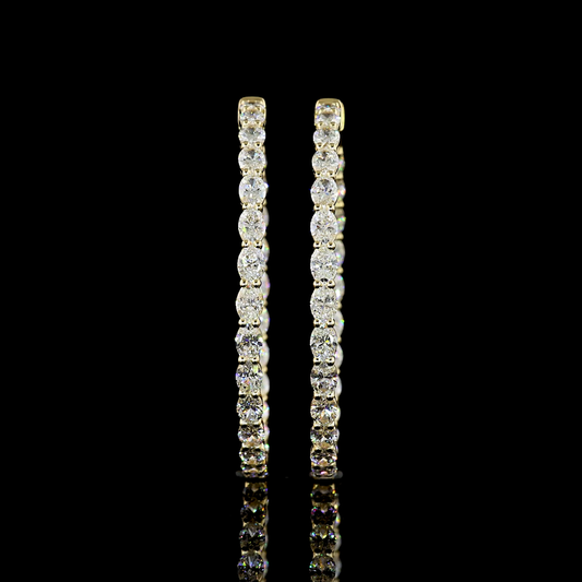 5.61 CTTW Oval Lab Diamond Hoops Earring 44.36mm 14k Yellow Gold E Color and VS Clarity jewelry-spot-usa