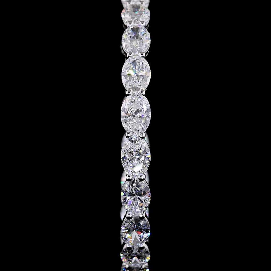 11.49 CTTW Oval Lab Diamond Hoops Earring 38mm 14k White Gold E Color and VS Clarity jewelry-spot-usa