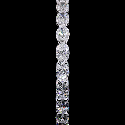 11.49 CTTW Oval Lab Diamond Hoops Earring 38mm 14k White Gold E Color and VS Clarity jewelry-spot-usa