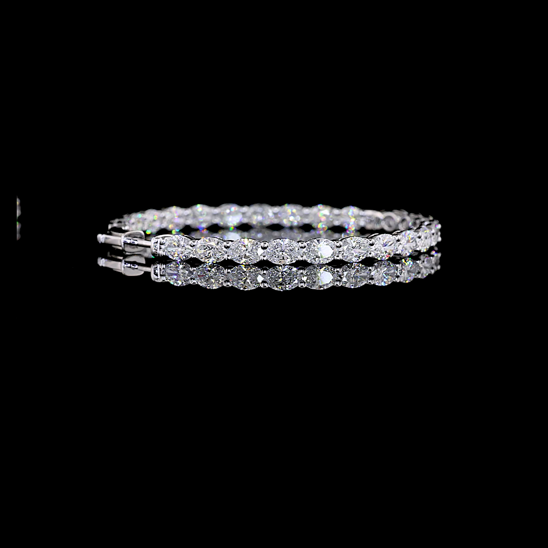 8.79 CTTW Oval Lab Diamond Hoops Earring 44.36mm 14k White Gold F Color and VS1 Clarity jewelry-spot-usa