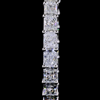 6.99 CTTW Radiant Lab Grown Diamond Hoops Earring 30mm (E Color and VS Clarity)