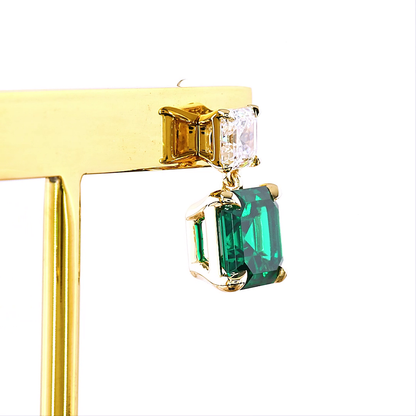 5.74 CTTW Asscher Lab Diamond Hanging Earring (VS1 Clarity)