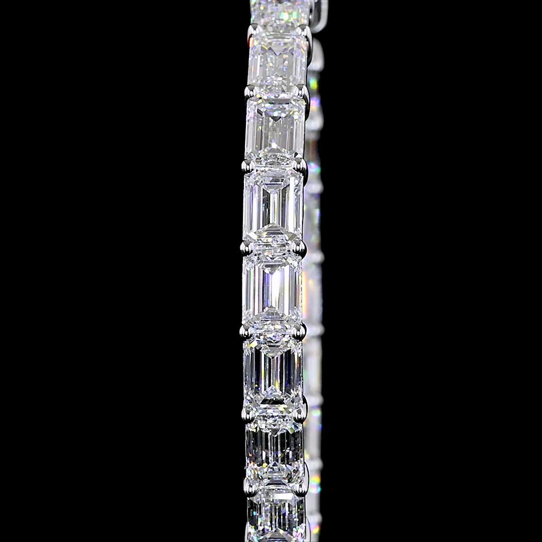 11.08 CTTW Emerald Lab Diamond Hoops Earring