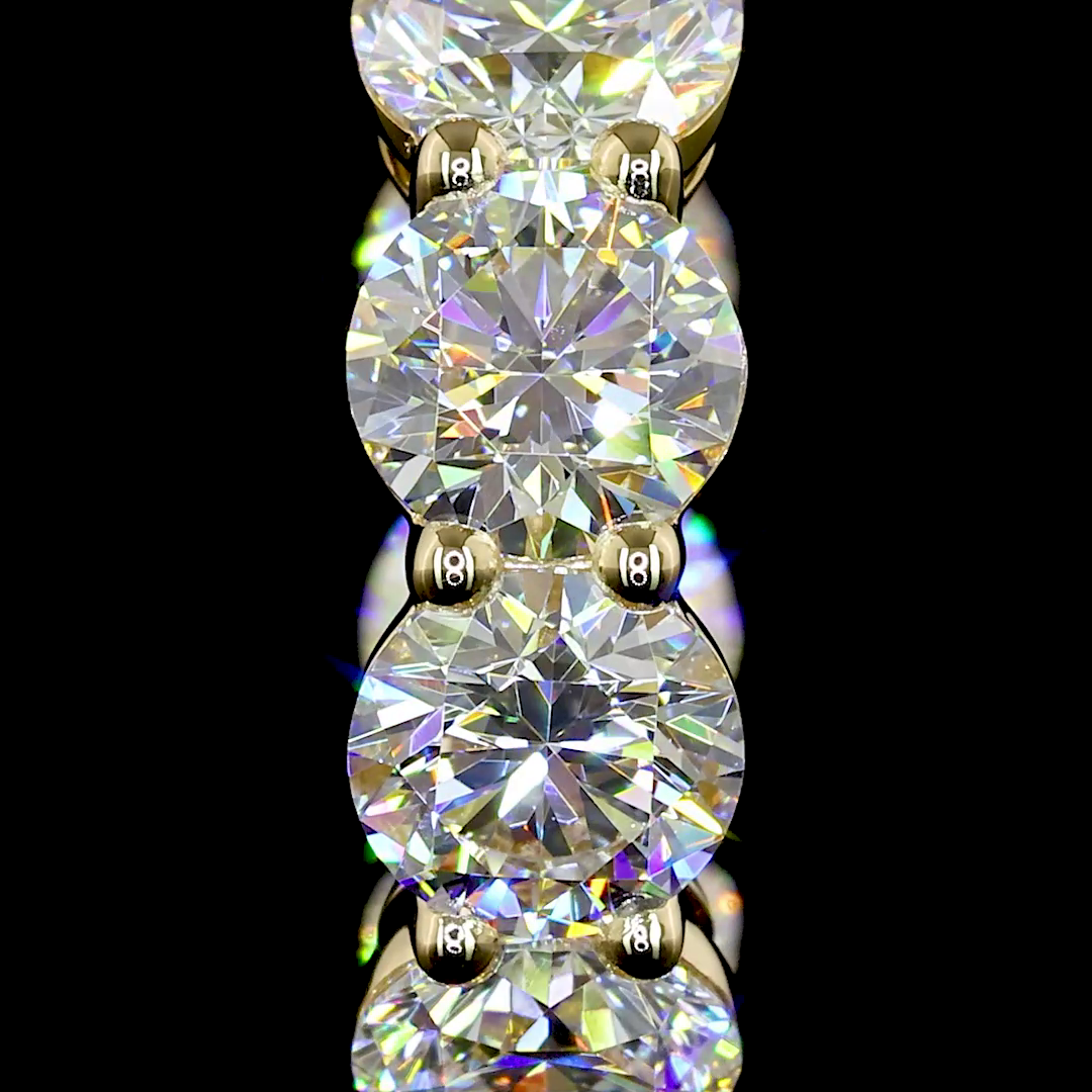 3.90 CTTW Round Lab Diamond Huggies Earring 16.3mm 14k Yellow Gold E Color and VS2 Clarity jewelry-spot-usa