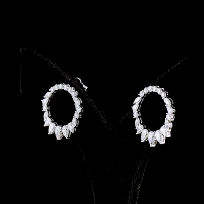 2.65 CTTW MIX Lab Diamond Huggies Earring 14k White Gold E Color and VS2 Clarity jewelry-spot-usa