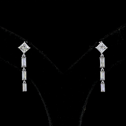 2.03 CTTW MIX Lab Diamond Hanging Earring