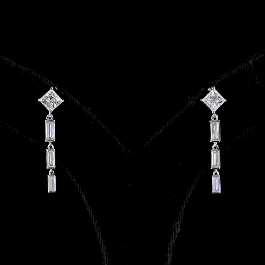 2.03 CTTW MIX Lab Diamond Hanging Earring
