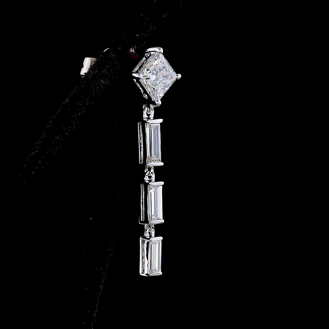 2.03 CTTW MIX Lab Diamond Hanging Earring