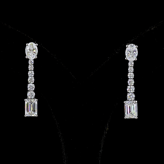 5.06 CTTW MIX Lab Diamond Hanging Earring