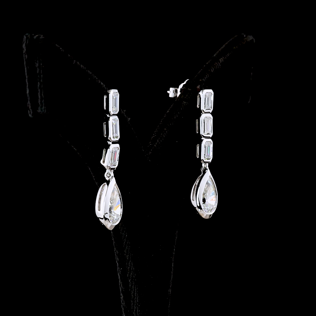 5.08 CTTW MIX Lab Diamond Hanging Earring