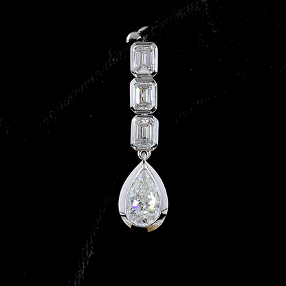 5.09 CTTW MIX Lab Diamond Hanging Earring (F Color and VS1 Clarity)