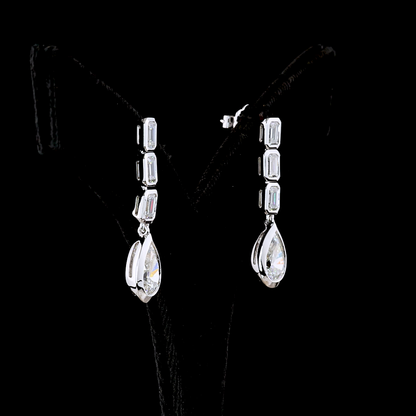 5.09 CTTW MIX Lab Diamond Hanging Earring (F Color and VS1 Clarity)
