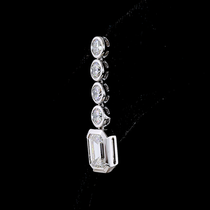 2.59 CTTW MIX Lab Diamond Hanging Earring 14k White Gold E Color and VS2 Clarity jewelry-spot-usa
